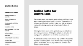 What Onlinelotto.com.au website looked like in 2016 (8 years ago)
