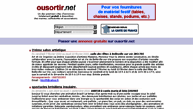 What Ousortir.net website looked like in 2016 (8 years ago)