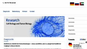 What Oncology-germany.de website looked like in 2016 (8 years ago)
