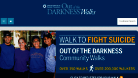 What Outofthedarkness.org website looked like in 2016 (8 years ago)