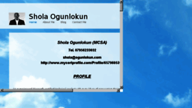 What Ogunlokun.com website looked like in 2016 (8 years ago)