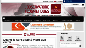 What Observatoiredescosmetiques.com website looked like in 2016 (8 years ago)
