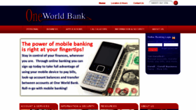 What Oneworldbank.com website looked like in 2016 (8 years ago)