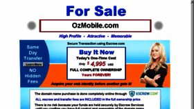 What Ozmobile.com website looked like in 2016 (8 years ago)
