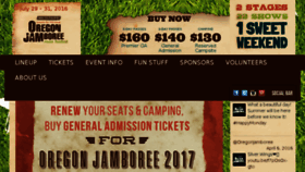 What Oregonjamboree.com website looked like in 2016 (8 years ago)
