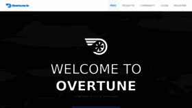 What Overtune.io website looked like in 2016 (8 years ago)