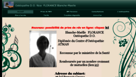 What Osteopathie-nice.fr website looked like in 2016 (8 years ago)