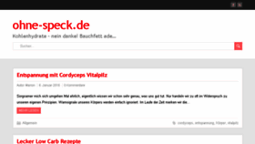 What Ohne-speck.de website looked like in 2016 (7 years ago)