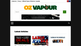 What Ozvapour.com website looked like in 2016 (8 years ago)
