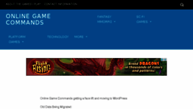 What Onlinegamecommands.com website looked like in 2016 (7 years ago)