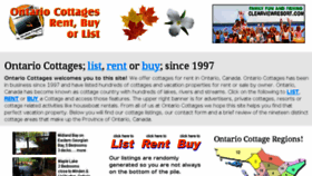 What Ontariocottages.com website looked like in 2016 (7 years ago)
