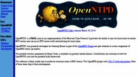What Openntpd.org website looked like in 2016 (9 years ago)