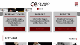 What Orlandoballet.org website looked like in 2016 (7 years ago)