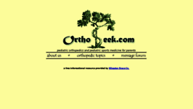 What Orthoseek.com website looked like in 2016 (8 years ago)