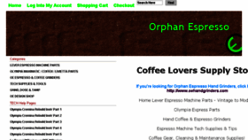 What Orphanespresso.com website looked like in 2016 (7 years ago)
