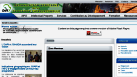 What Oapi.int website looked like in 2016 (9 years ago)