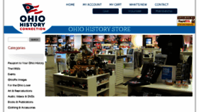 What Ohiohistorystore.com website looked like in 2016 (7 years ago)