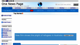What Onenewspage.com.au website looked like in 2016 (7 years ago)