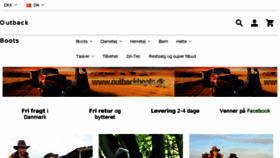 What Outbackboots.dk website looked like in 2016 (7 years ago)