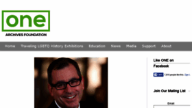 What Onearchives.org website looked like in 2016 (9 years ago)