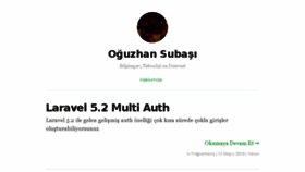 What Oguzhansubasi.com website looked like in 2016 (7 years ago)