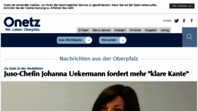 What Oberpfalznet.de website looked like in 2016 (7 years ago)