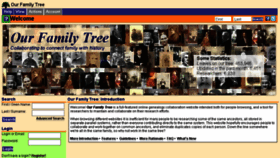 What Ourfamtree.org website looked like in 2016 (7 years ago)