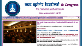 What One-spirit-festival.de website looked like in 2016 (7 years ago)