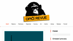What Opicirevue.cz website looked like in 2016 (7 years ago)