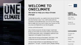 What Oneclimate.net website looked like in 2016 (7 years ago)