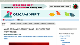 What Origamispirit.com website looked like in 2016 (7 years ago)
