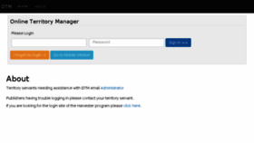 What Onlineterritorymanager.com website looked like in 2016 (7 years ago)