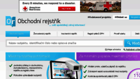 What Obchodnirejstrik.cz website looked like in 2016 (7 years ago)