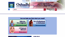 What Oshadhi.co.uk website looked like in 2016 (7 years ago)