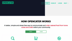 What Opencater.com website looked like in 2016 (7 years ago)