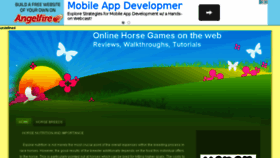 What Onlinehorsegames.angelfire.com website looked like in 2016 (7 years ago)