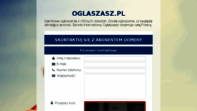 What Oglaszasz.pl website looked like in 2016 (7 years ago)