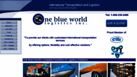What Oneblueworld.ca website looked like in 2016 (7 years ago)