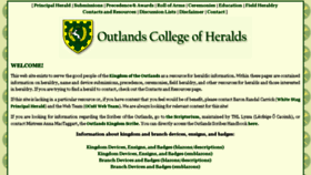 What Outlandsheralds.org website looked like in 2016 (7 years ago)