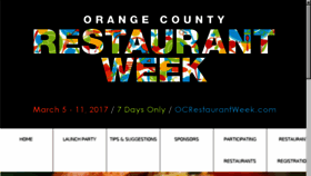What Orangecountyrestaurantweek.com website looked like in 2016 (7 years ago)