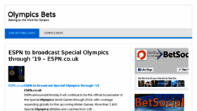 What Olympicsbets.com website looked like in 2016 (7 years ago)