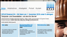 What Opus-personal.ch website looked like in 2016 (7 years ago)