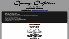 What Opeongooutfitters.com website looked like in 2016 (7 years ago)