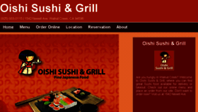 What Oishisushigrill.com website looked like in 2016 (7 years ago)