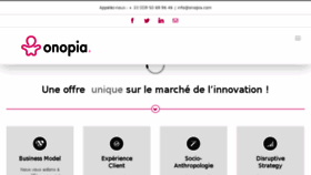 What Onopia.com website looked like in 2016 (7 years ago)
