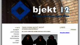 What Objekt12.com website looked like in 2016 (7 years ago)