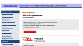 What Onlineplus.pl website looked like in 2016 (7 years ago)