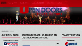 What Open-doors-festival.de website looked like in 2016 (7 years ago)