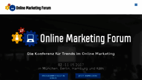 What Onlinemarketingforum.de website looked like in 2016 (7 years ago)