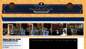 What Ourladyofangelsparish.org website looked like in 2016 (7 years ago)